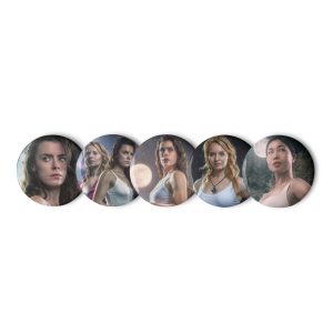 Set of pin buttons - Emily, Jess, Mei